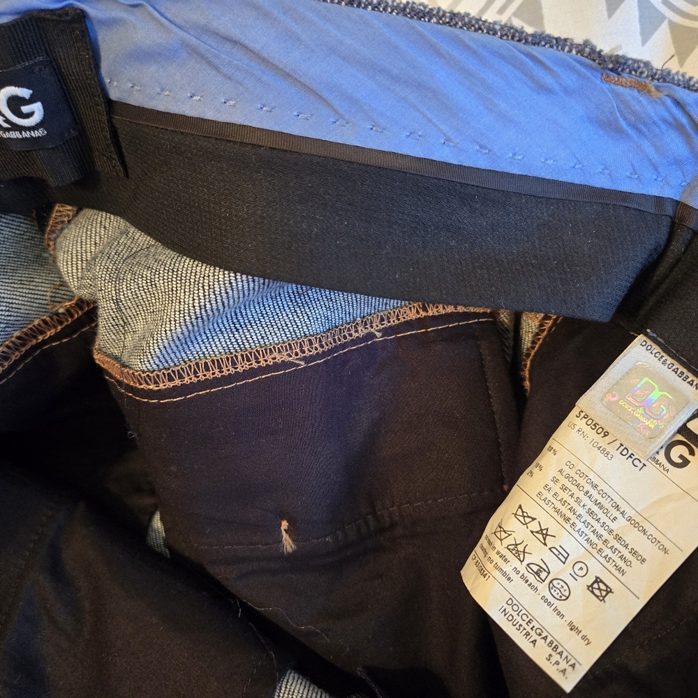 Dolce & Gabanna Rare Vintage Velvet Split Rise Bell bottom Jeans - Picture 6 of 14